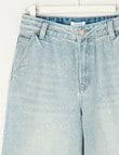 Switch Super Baggy Denim Jort, Arctic Blue product photo View 03 S