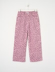 Switch Animal All Over Print Harlow Wide Leg Jean, Pink product photo