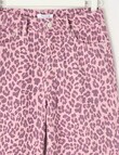 Switch Animal All Over Print Harlow Wide Leg Jean, Pink product photo View 03 S