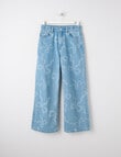 Switch Bow Harlow Wide Leg Jean, Mid Blue product photo