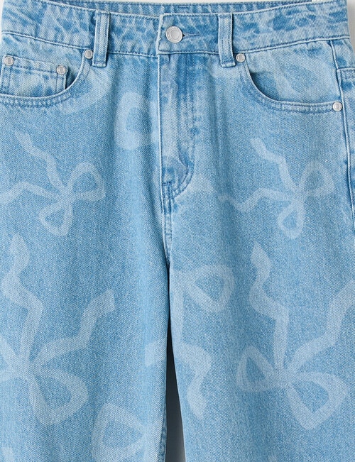 Switch Bow Harlow Wide Leg Jean, Mid Blue product photo View 03 L