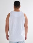 Gasoline King Size Slub Singlet, White product photo View 02 S