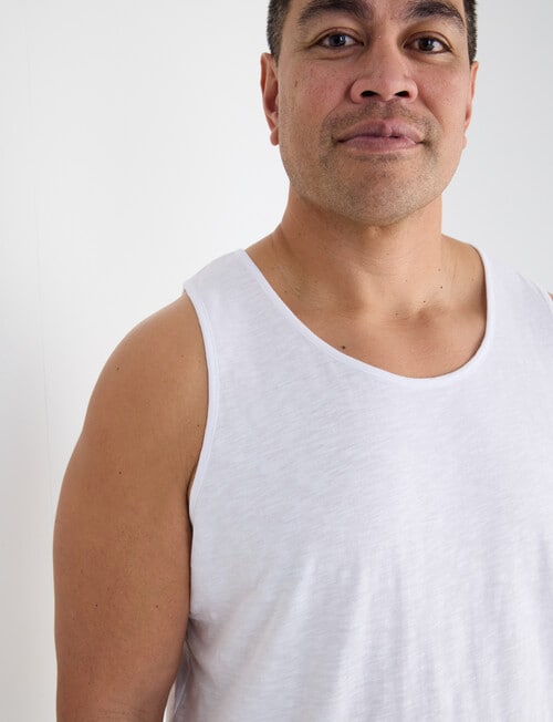 Gasoline King Size Slub Singlet, White product photo View 04 L