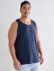 Gasoline King Size Slub Singlet, Slate product photo