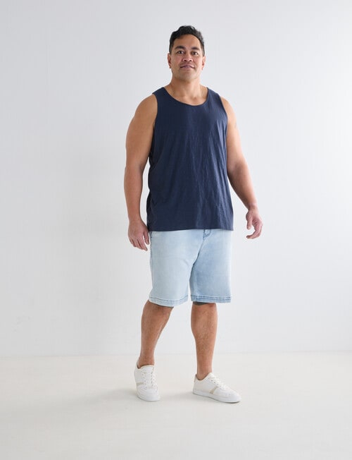 Gasoline King Size Slub Singlet, Slate product photo View 03 L
