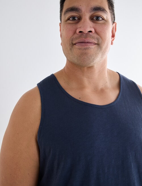 Gasoline King Size Slub Singlet, Slate product photo View 04 L