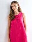 Zest Linen Lace Up Shift Dress, Bougainvillea product photo