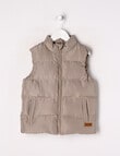Mac & Ellie Puffer Vest, Stone product photo