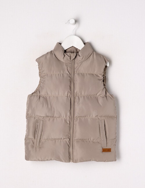 Mac & Ellie Puffer Vest, Stone product photo