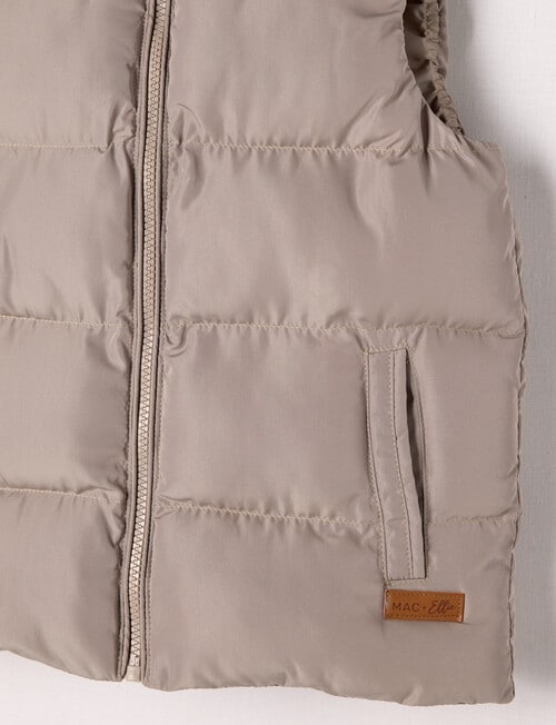 Mac & Ellie Puffer Vest, Stone product photo View 02 L