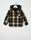 Mac & Ellie Check Shacket, Black product photo