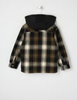 Mac & Ellie Check Shacket, Black product photo View 02 S
