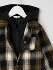 Mac & Ellie Check Shacket, Black product photo View 03 S