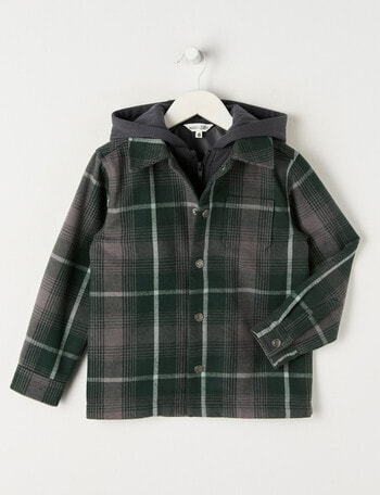 Mac & Ellie Check Shacket, Pine product photo