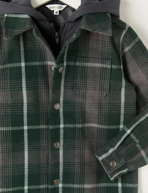 Mac & Ellie Check Shacket, Pine product photo View 02 L