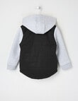 Mac & Ellie Knit Woven Puffer Jacket, Black product photo View 02 S