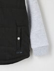 Mac & Ellie Knit Woven Puffer Jacket, Black product photo View 04 S