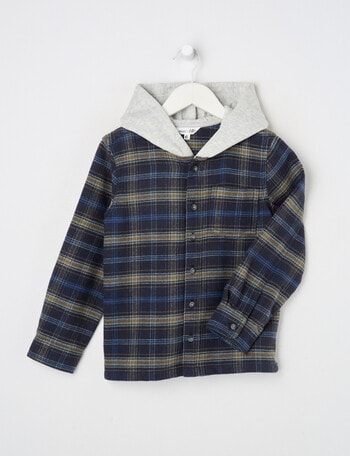 Mac & Ellie Long Sleeve Check Shirt, Blue product photo
