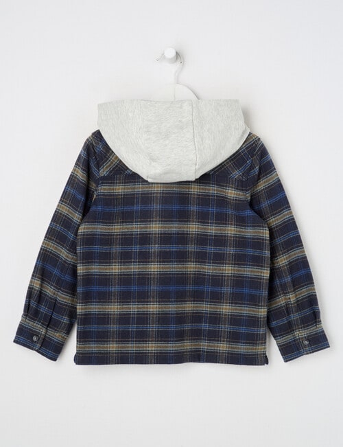 Mac & Ellie Long Sleeve Check Shirt, Blue product photo View 03 L