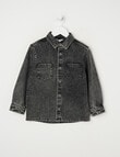 Mac & Ellie Long Sleeve Denim Shirt, Black product photo