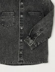 Mac & Ellie Long Sleeve Denim Shirt, Black product photo View 03 S