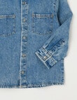 Mac & Ellie Long Sleeve Denim Shirt, Blue product photo View 03 S