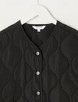 Switch Quilted Shacket, Black product photo View 02 S