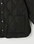 Switch Quilted Shacket, Black product photo View 03 S