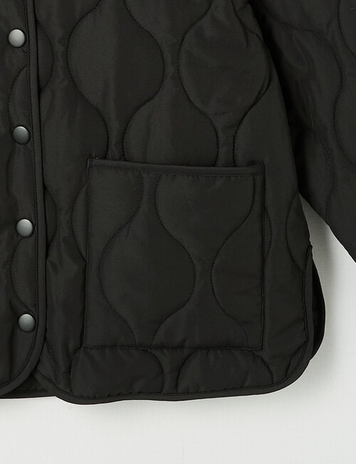 Switch Quilted Shacket, Black product photo View 03 L