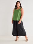 Studio Curve Linen Blend Swing Tank Top, Apple product photo View 03 S