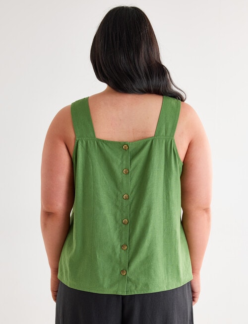 Studio Curve Linen Blend Swing Tank Top, Apple product photo View 05 L