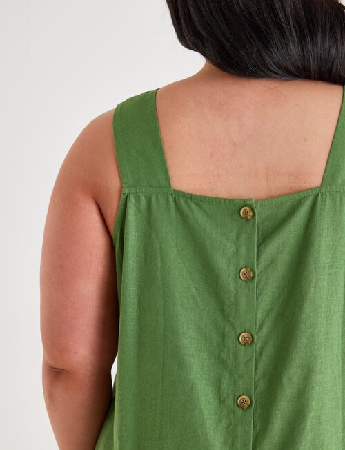 Studio Curve Linen Blend Swing Tank Top, Apple product photo View 06 L