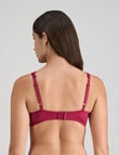 Bendon Damask Contour Bra, Beaujolais, A-DD product photo View 02 S