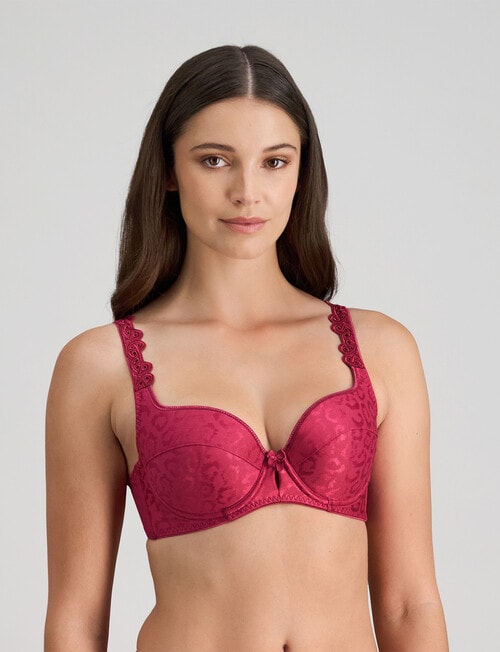 Bendon Damask Contour Bra, Beaujolais, A-DD product photo View 03 L