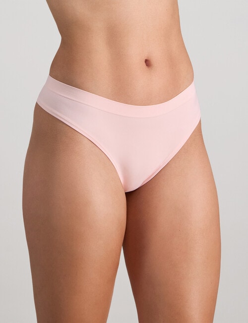Bendon Seamless Soft Thong, Icy Pink product photo View 02 L