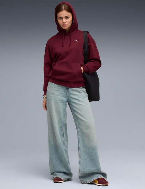 Puma Essential Comfort Hoodie, Ruby Shimmer product photo View 03 L