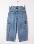 Mac & Ellie Baggy Cargo Jean, Blue product photo View 02 S