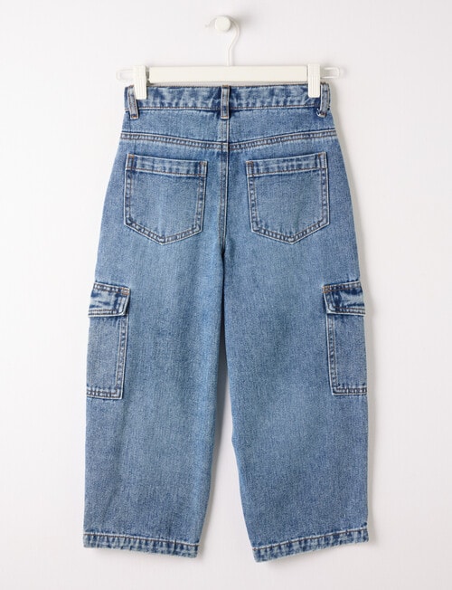 Mac & Ellie Baggy Cargo Jean, Blue product photo View 02 L