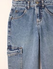 Mac & Ellie Baggy Cargo Jean, Blue product photo View 03 S