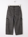 Mac & Ellie Baggy Cargo Jean, Black product photo View 02 S