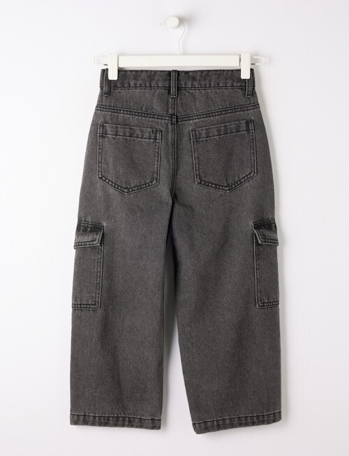 Mac & Ellie Baggy Cargo Jean, Black product photo View 02 L