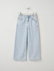 Mac & Ellie Wide Leg Elasticated Jean, Light Blue product photo