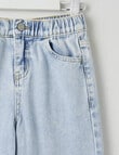 Mac & Ellie Wide Leg Elasticated Jean, Light Blue product photo View 02 S
