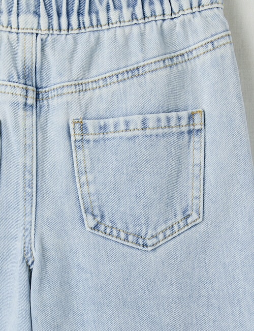 Mac & Ellie Wide Leg Elasticated Jean, Light Blue product photo View 03 L