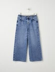 Mac & Ellie Wide Leg Elasticated Jean, Med Blue product photo