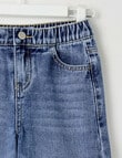 Mac & Ellie Wide Leg Elasticated Jean, Med Blue product photo View 02 S