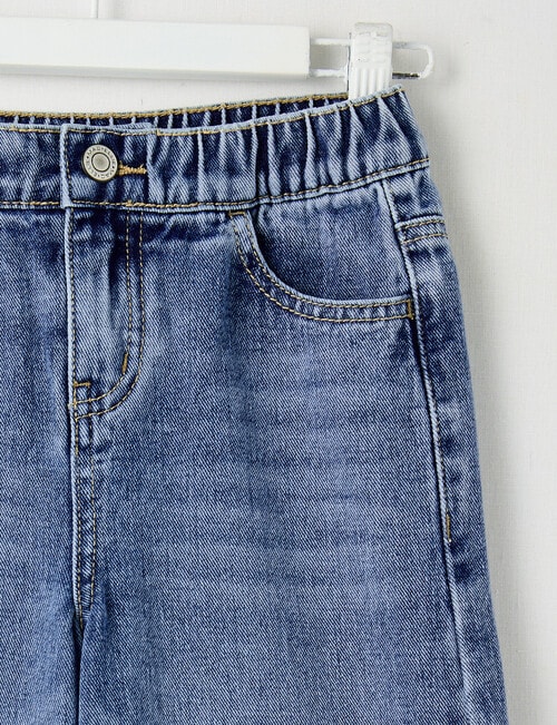 Mac & Ellie Wide Leg Elasticated Jean, Med Blue product photo View 02 L