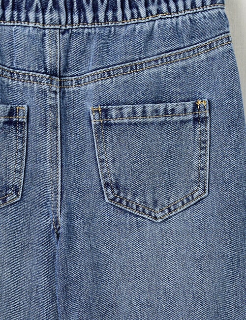 Mac & Ellie Wide Leg Elasticated Jean, Med Blue product photo View 03 L