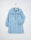 Switch Ava Long-Sleeve Denim Shirt Dress, Washed Blue product photo