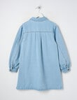 Switch Ava Long-Sleeve Denim Shirt Dress, Washed Blue product photo View 02 S